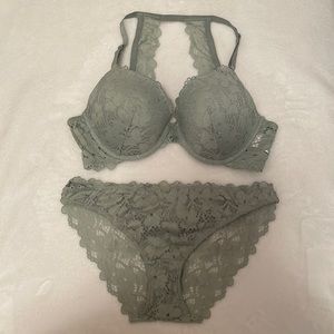 Lace lingerie mint set from H&M